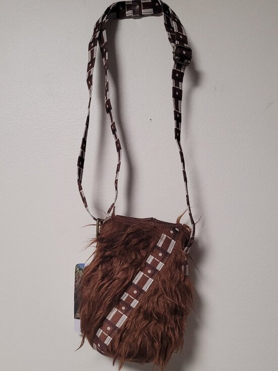 Other - Star Wars Chewbacca Bottle Cooler Crossbody Sling Faux Fur Drink Holder NWT